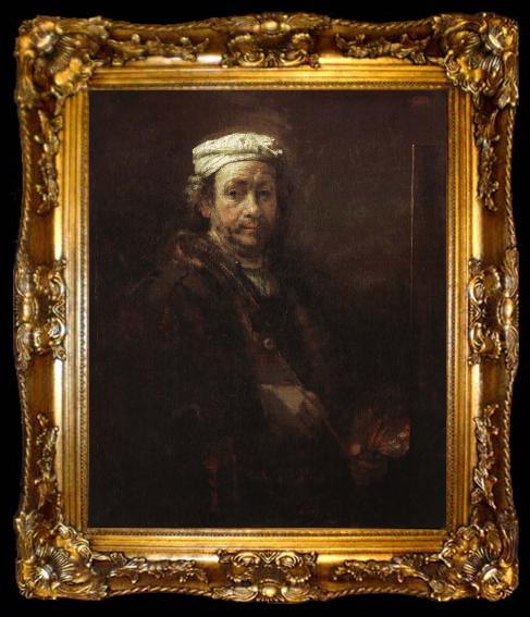framed  Rembrandt van rijn Easel in front of a self-portrait, ta009-2